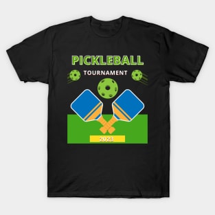 Pickleball TOURNAMENT      merchandise  shirt, mug, pin, stickers, for your tournament T-Shirt